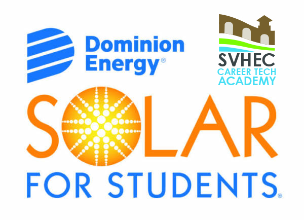 Dominion Energy Solar for Students and SVHEC Career Tech Academy logos. 