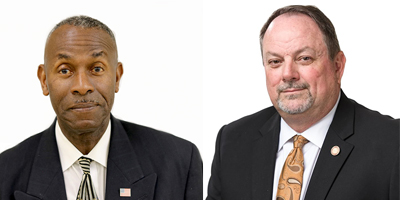 Headshot of Hubert Pannell on the left and John Lee on the right