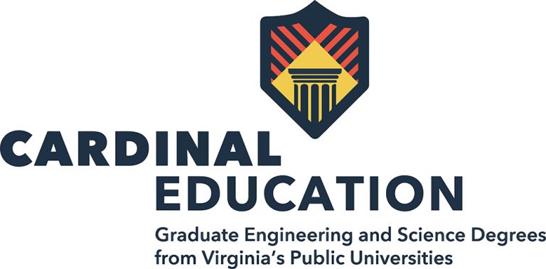 graphic with the following text Cardinal Education Graduate Engineering and Science Degrees from Virginia's Public Universities