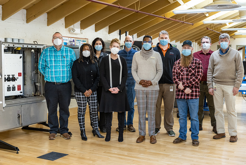 Hitachi Energy and SVHEC representatives pictured l-r: Jeffrey Brown, Dr. Nettie Simon-Owens, Denise Chaves, Dr. Betty Adams, Daniel Guill, Jermaine Gooden, Ryland Clark, Geoffrey Vaughan, Waverly Morris, Kevin Knouse