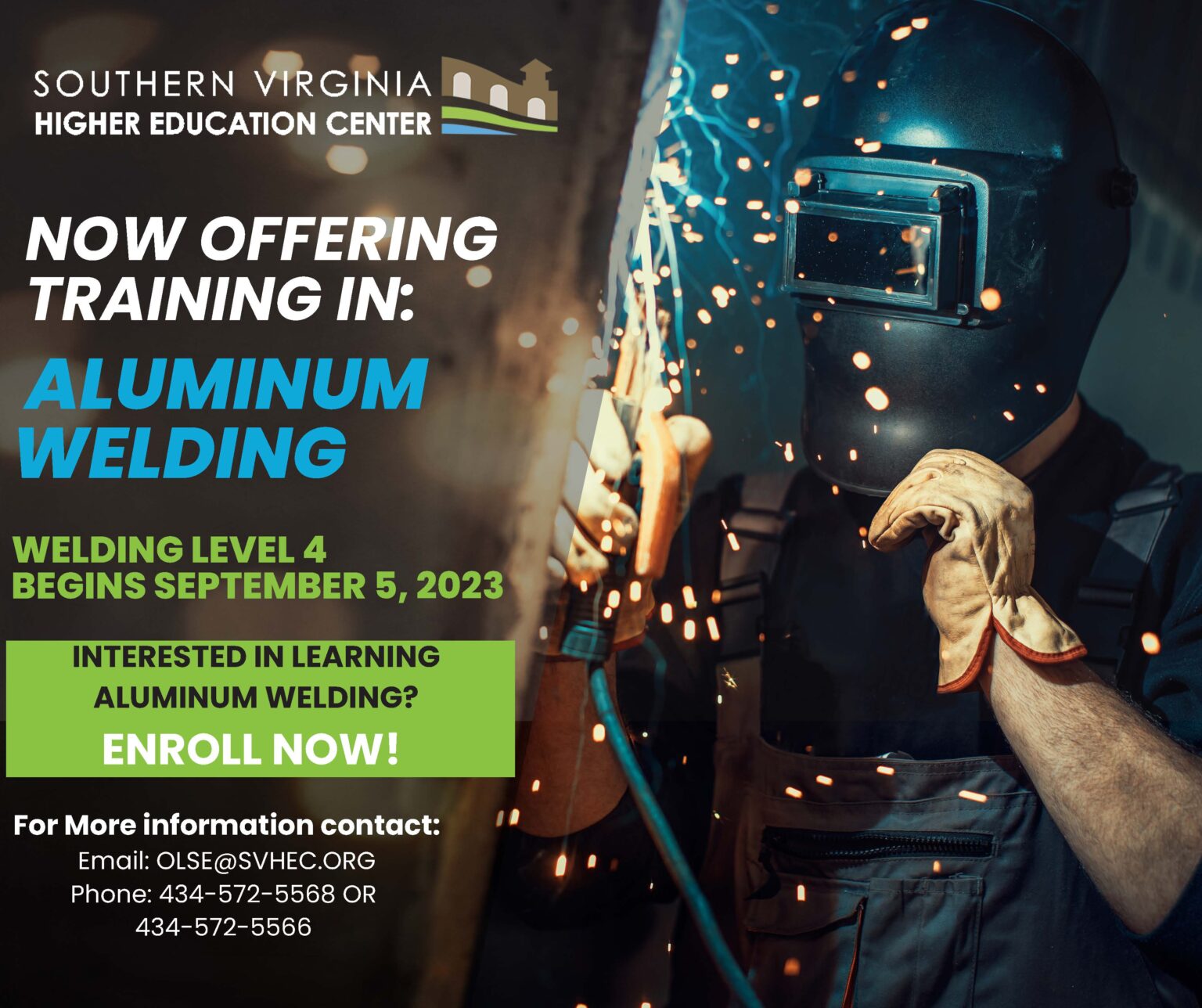 New Aluminum Welding Course Southern Virginia Higher Education Center